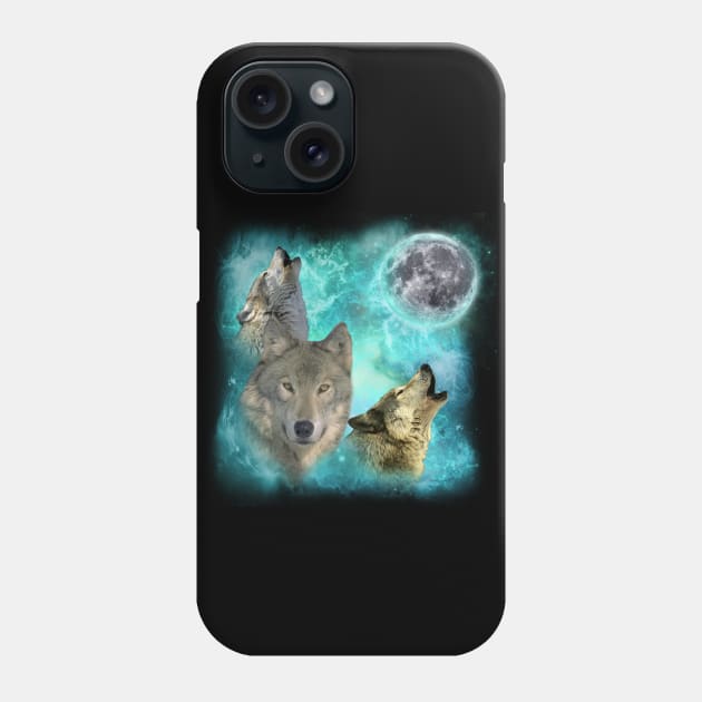 Wolves Shiney Grim Moon Phone Case by Ratherkool