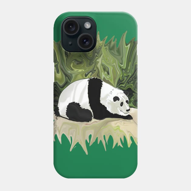 Driving at Panda Pace Phone Case by distortionart