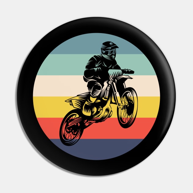 Retro Motocross Pin by Dojaja