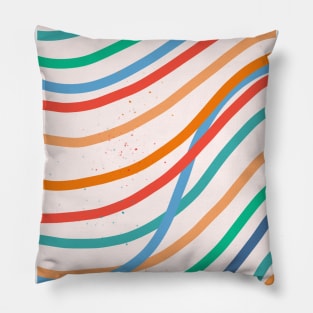 Colorful Lines Abstract Joy Pillow