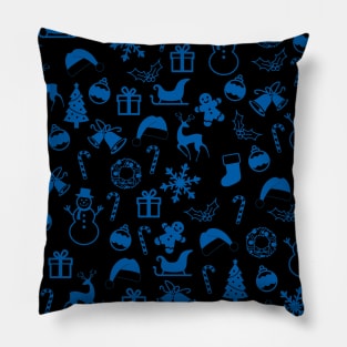 Blue Christmas Medley Pillow
