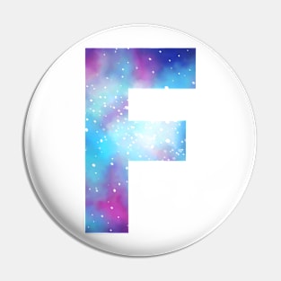 Letter F galaxy Pin