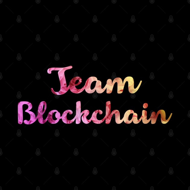 Team Blockchain - Floral Gradient Bitcoin Ethereum Crypto Shirt by felixbunny