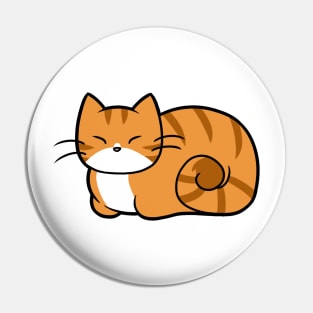 Orange n White Striped Cat Pin