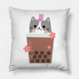 Cat Boba Tea Pillow