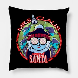 Mrs. Claus and the Agents Of SANTA! Pillow