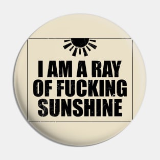 I Am a Ray Of Sunshine Funny Pin