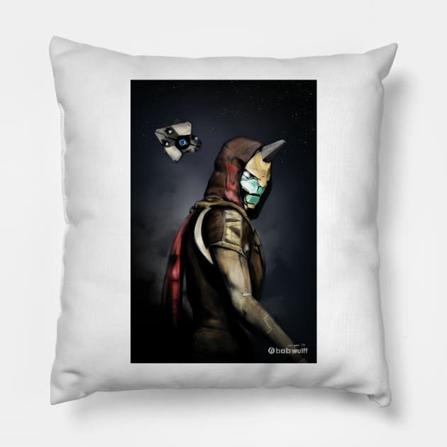 Hunter Vanguard Cayde-6 Pillow by bobwulff