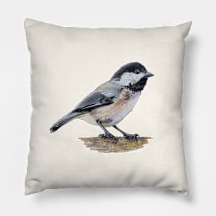 Chickadee drawing 7 (no background) Pillow