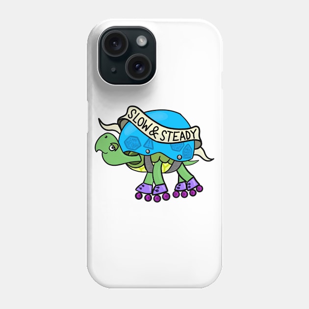 Slow & Steady Rollerskating Turtle Phone Case by Hotanist