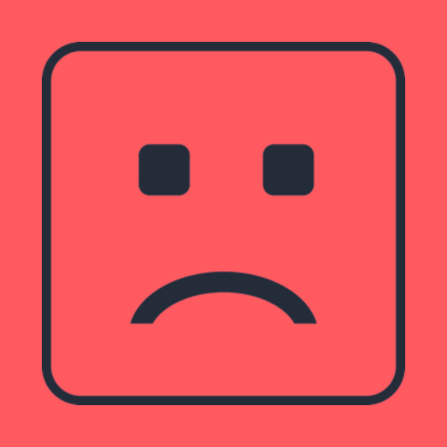 cute and minimal sad emoji face by sungraphica