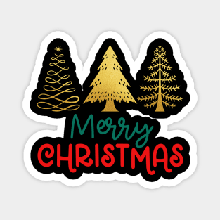 Merry Christmas Trees Magnet