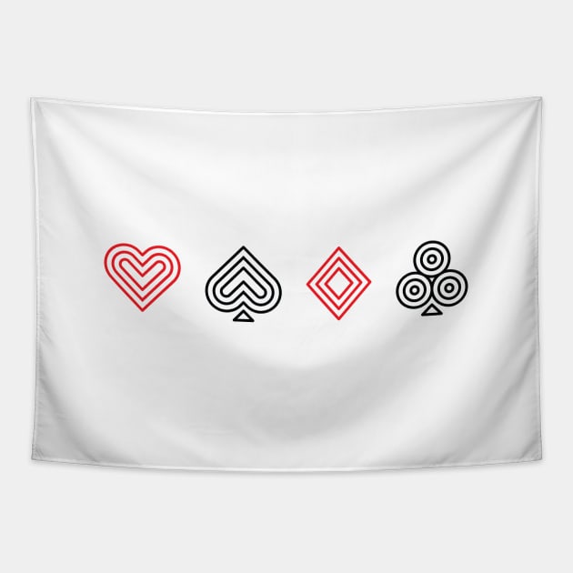 POKER CARD ICON (COLOR) Tapestry by encip