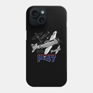 P-47 Thunderbolt USAF Vintage Aircraft Phone Case