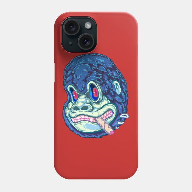 Smoking King kong Phone Case by Villainmazk