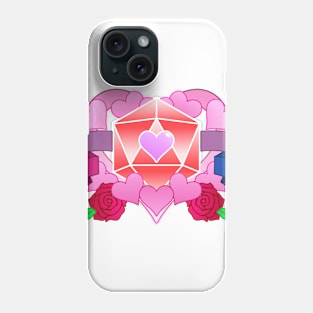 DiceHeart - Bi Banner, Red Dice Phone Case