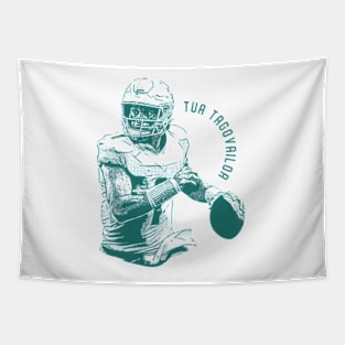 Tua Tagovailoa Miami Vinatge Mono Tapestry