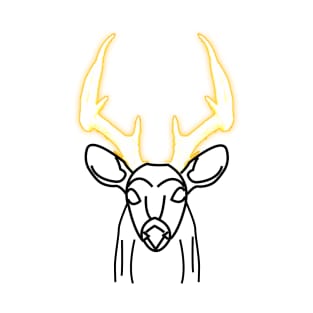 Luminous deer head T-Shirt