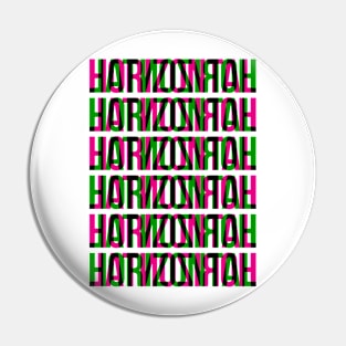 Horizontal Typography Stack (Magenta Green Black) Pin