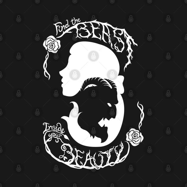 Find the Beast inside your Beauty - black version by Madoca