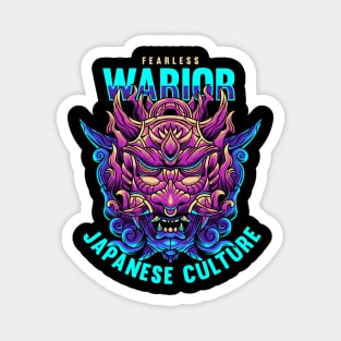 Fearless Warior Japanese Culture Magnet