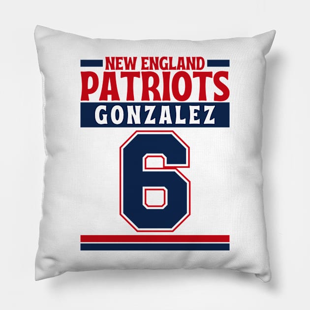 New England Patriots Gonzalez 6 Edition 3 Pillow by Astronaut.co