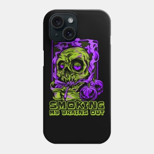 Smoking My Brains Out Zombie Stoner Phone Case