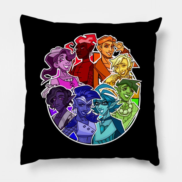 D20 Color Wheel Pillow by Elisenel