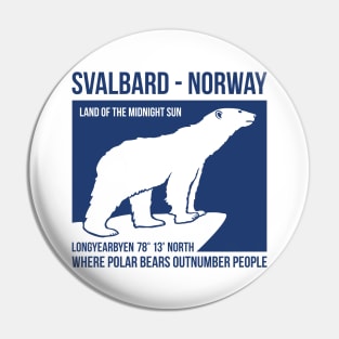 Svalbard Norway - Polar Bears Pin