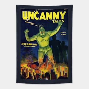 Uncanny Magazine Cover April 1942 Tapestry