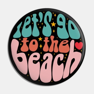 Let's go to the beach a fun summer vacation design Pin