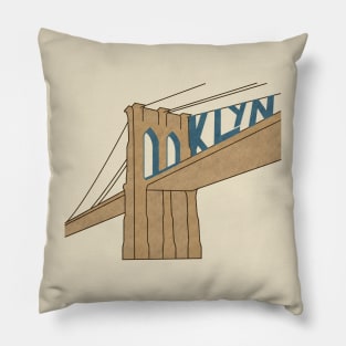 Bklyn Bridge - Blue Pillow