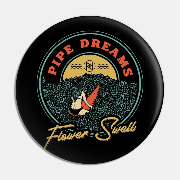 Flower Swell Pin by Pipe Dreams Clothing Co.