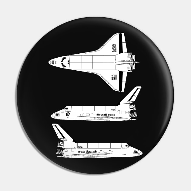 Space Shuttle Pin by euglenii