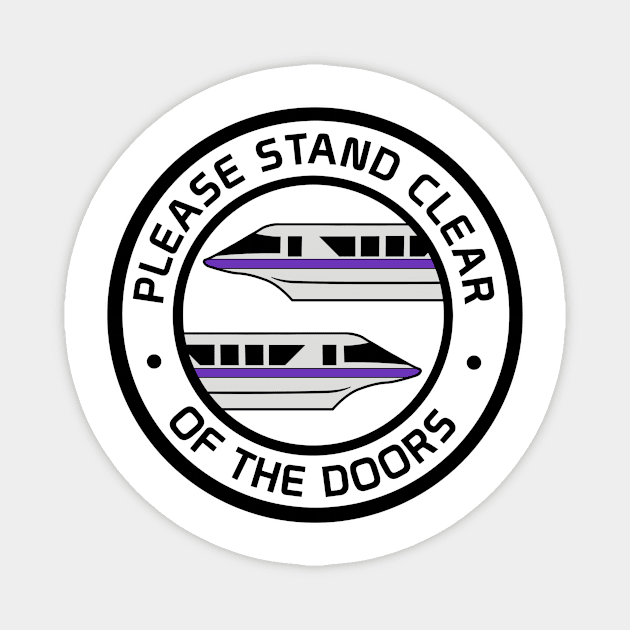 MonorailStandClearPurple Magnet by WdwRetro