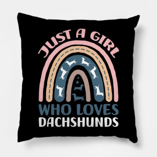 Dachshund Just A Girl Who Loves Dachshunds Dog Pillow