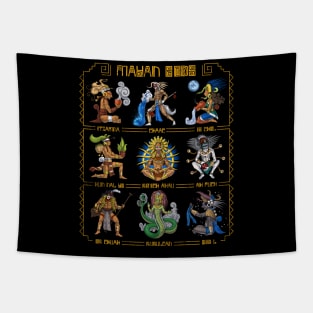 Ancient Mayan Gods Tapestry