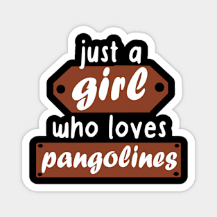 Vintage pangolin women retro girls love Magnet