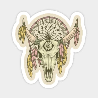 Magical Dream Catcher Skull Magnet