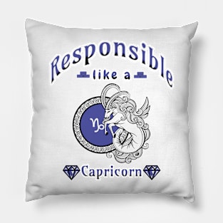 Zodiac attributes: Capricorn white Pillow