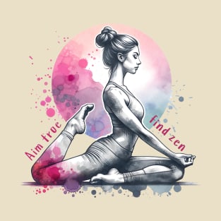 Yoga pose, yoga quote, zen, yoga inspiration tee T-Shirt