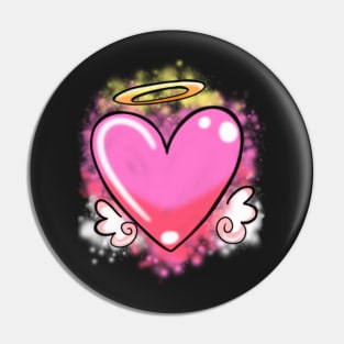 Graffiti Heart Pin