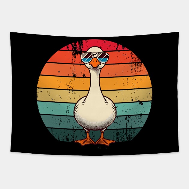 Silly Goose in Sunglasses Pun Meme Pool Funny Goose Tapestry by KsuAnn