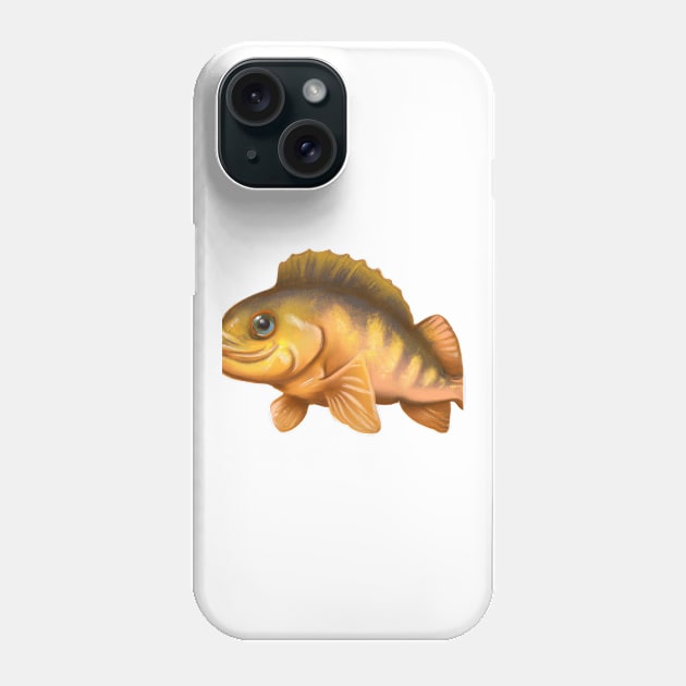 Cute Perch Drawing Phone Case by Play Zoo