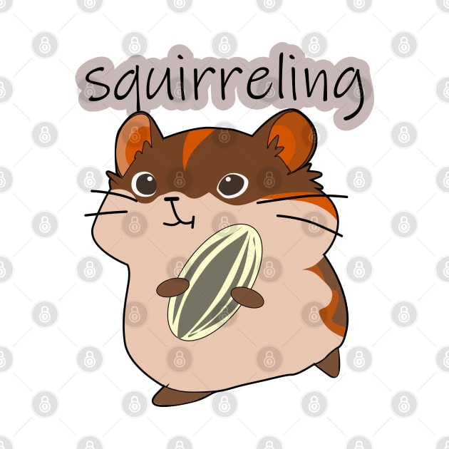 squirreling by White cloth