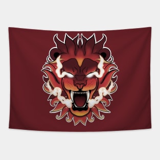 Fire Demon lion Tapestry