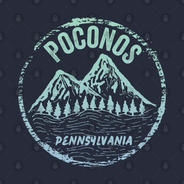 Poconos Mountains Pennsylvania Vacation Souvenir Hiking by Pine Hill Goods