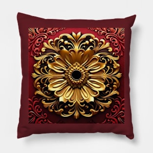 Flat Floral Pattern Pillow