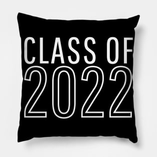 Class Of 2022. Simple Typography Black Graduation 2022 Design. Pillow