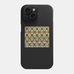 Abstract geometric pattern - bronze, green and black. Phone Case